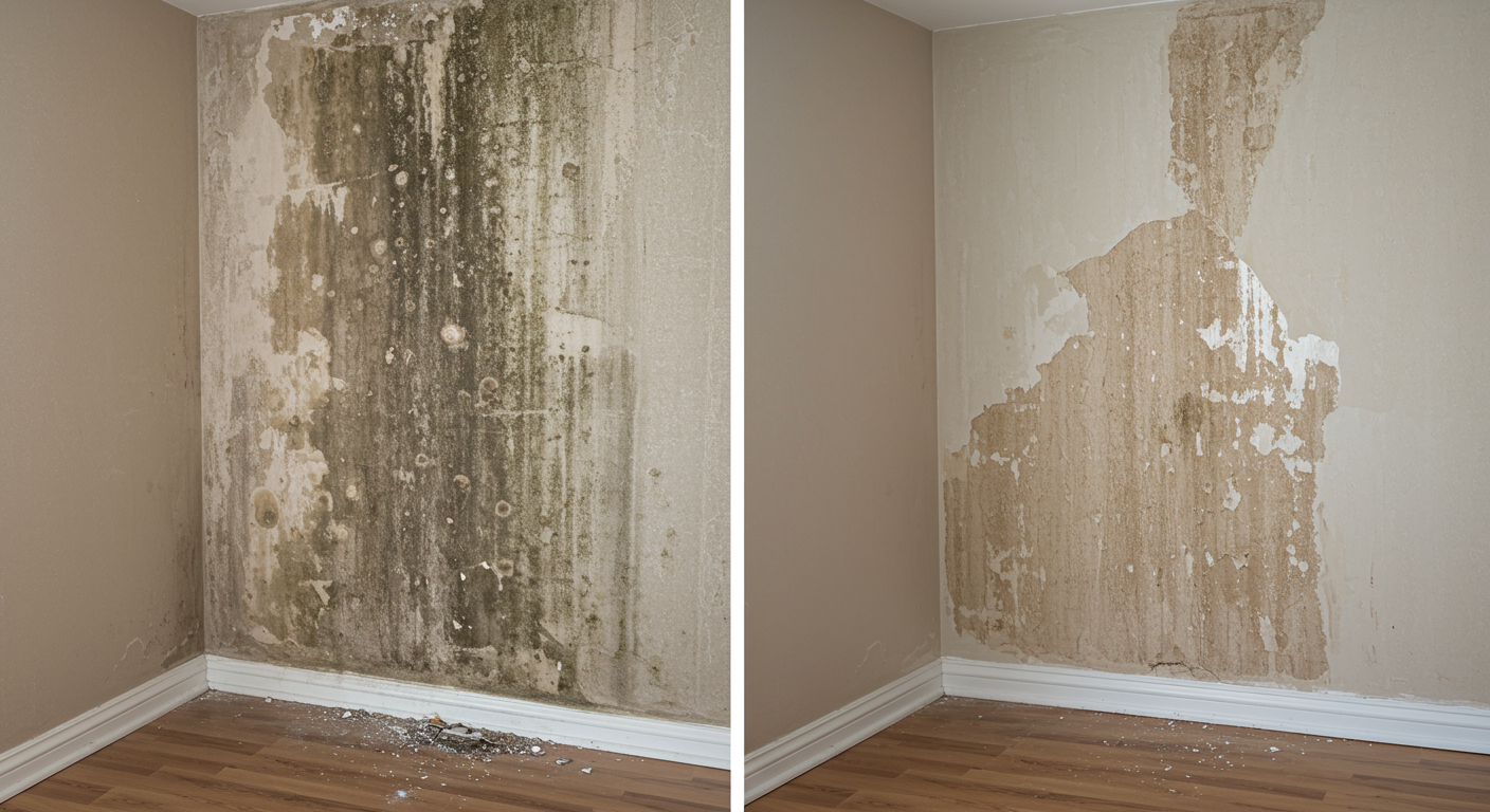 Before and After Mold Remediation