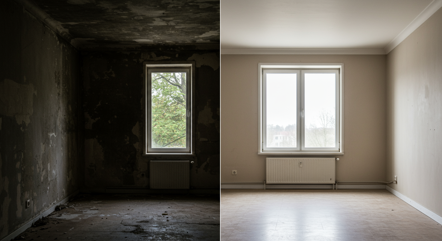 Before and After Mold Remediation
